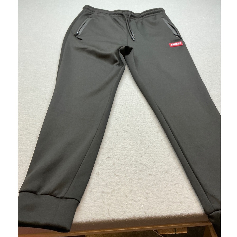 Public Record Roger Joggers Black Savage Patch Zip‎ Pockets Medium Streetwear